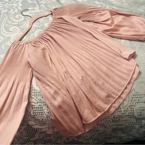 Express Blush Pleated Top